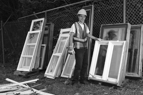 Professional rubbish clearance team at work in North West London