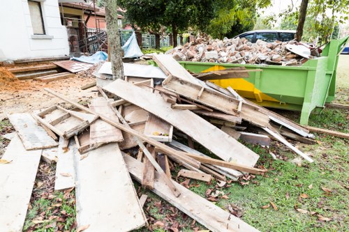 Professional team conducting office clearance