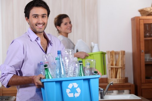 Residents participating in a local waste collection program