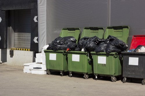 Community members participating in recycling programs