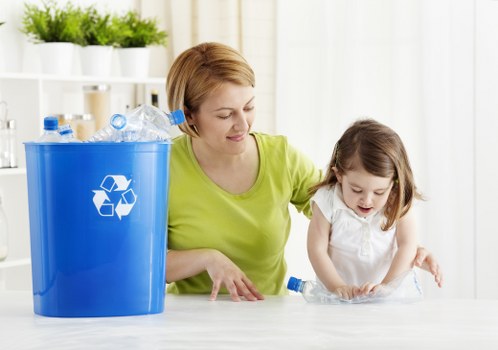 Recycling process at a local waste facility